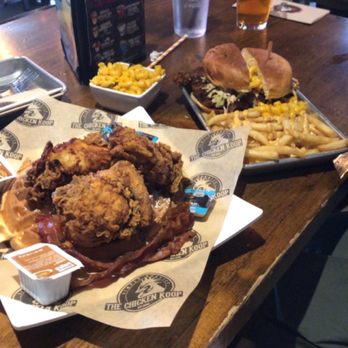 The Chicken Koop - Fried chicken and waffle breakfast and Fried Chicken Sandwich with Mac & Cheese and a side of the Jalapeo Mac & Cheese - New American Near Me - Whittier, California