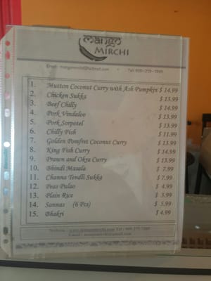 Menu photo 1 Mango Mirchi Mississauga, ON Menu photo 1 Mango Mirchi Mississauga, ON