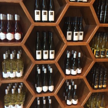 Rosewood Estates Winery - Honeycomb shelving to carry the bee theme through! - Wineries Near Me - Beamsville, Ontario