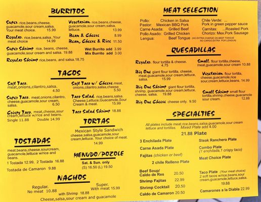 Menu photo 1 Taqueria Los Pericos Dublin, CA Menu photo 1 Taqueria Los Pericos Dublin, CA