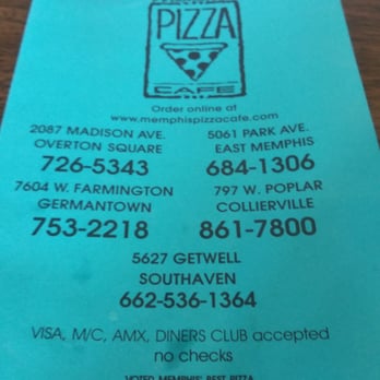Memphis Pizza Cafe - Locations! - Pizza Near Me - Memphis, Tennessee
