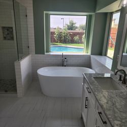 Floor N More - BATHROOM REMODEL WITH FREESTANDING TUB