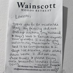 380 Inn - 2025 -Thank You Note - Wainscott Woods Retreat