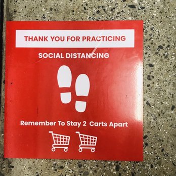 Safeway - a social distancing sign on a sidewalk - Grocery Near Me - Half Moon Bay, California Safeway - a social distancing sign on a sidewalk - Grocery Near Me - Half Moon Bay, California