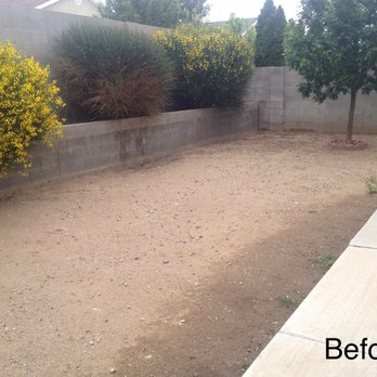 Omega Landscaping - Here's how ugly my back yard was before the work began - Landscaping Near Me - Albuquerque, New Mexico