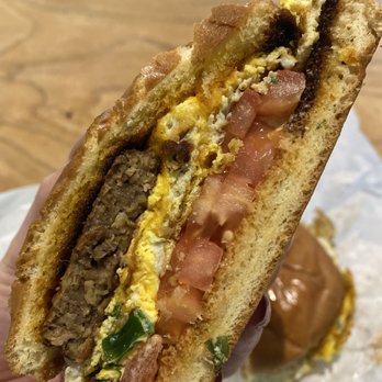 Stanza Coffee Bar - Breakfast sandwich with veggie sausage - Coffee & Tea Near Me - San Francisco, California Stanza Coffee Bar - Breakfast sandwich with veggie sausage - Coffee & Tea Near Me - San Francisco, California