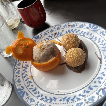 Feast - Artisan Dumpling and Tea House - Dessert! Sesame balls and ice cream - Chinese Near Me - Madison, Wisconsin Feast - Artisan Dumpling and Tea House - Dessert! Sesame balls and ice cream - Chinese Near Me - Madison, Wisconsin