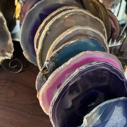 The Crystal Spot -  Kat's Scrap Box - Beautiful dyed agate slices