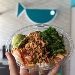 Kona Poké Sanford - Kona Fire $14 - Ahi Tuna, seaweed, avocado, crunches and spice