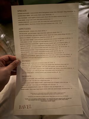 Menu photo 5 Bavel Los Angeles, CA