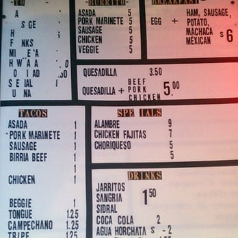 Los Alambres - The Menu - Mexican Near Me - Vancouver, Washington