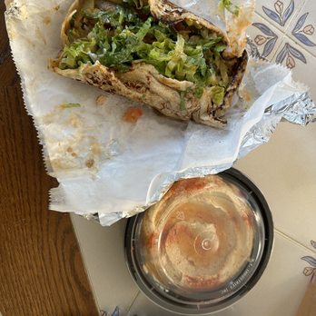 Al Madina Grill - Chicken Shawrma Sandwich, hummus - Halal Near Me - Cincinnati, Ohio