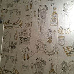 Loved their bathroom wallpaper. Loved their bathroom wallpaper.