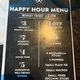 Happy Hour Menu Happy Hour Menu