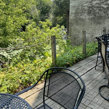 Grafton Arts Mill Coffee Roastery - Patio overlooking the Milwaukee River - Coffee Roasteries Near Me - Grafton, Wisconsin Grafton Arts Mill Coffee Roastery - Patio overlooking the Milwaukee River - Coffee Roasteries Near Me - Grafton, Wisconsin