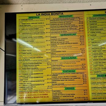 La India Bonita - Menu 9/26 - Mexican Near Me - Chula Vista, California La India Bonita - Menu 9/26 - Mexican Near Me - Chula Vista, California