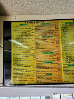 Menu photo 2 La India Bonita Chula Vista, CA Menu photo 2 La India Bonita Chula Vista, CA