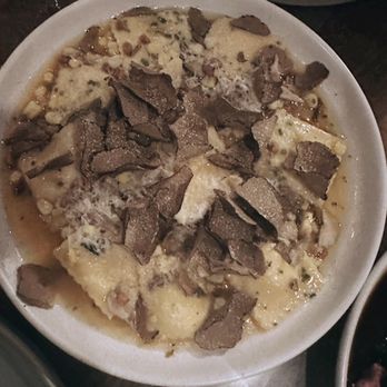 Prescott's Provisions - summer corn ravioli with truffles on top - New American Near Me - Tonawanda, New York Prescott's Provisions - summer corn ravioli with truffles on top - New American Near Me - Tonawanda, New York