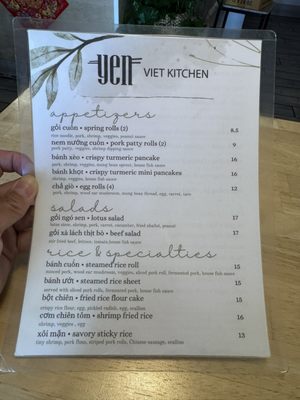 Menu photo 1 YEN Viet Kitchen Las Vegas, NV Menu photo 1 YEN Viet Kitchen Las Vegas, NV
