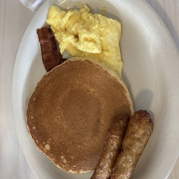 Mammy's Kitchen - Kid's one pancake, one egg, and bacon w/ side order of sausage. - Diners Near Me - Myrtle Beach, South Carolina Mammy's Kitchen - Kid's one pancake, one egg, and bacon w/ side order of sausage. - Diners Near Me - Myrtle Beach, South Carolina