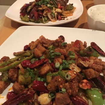 Spice 28 - Three Pepper chicken and cumin lamb at the back - Szechuan Near Me - Philadelphia, Pennsylvania Spice 28 - Three Pepper chicken and cumin lamb at the back - Szechuan Near Me - Philadelphia, Pennsylvania