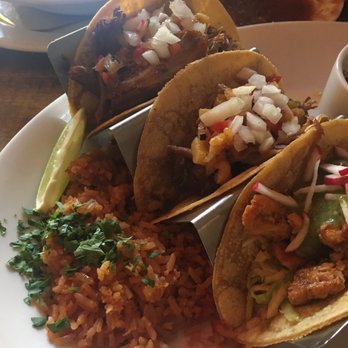 Cha Cha's Latin Kitchen - 3 Tacos carnitas n chicken - Bars Near Me - Brea, California Cha Cha's Latin Kitchen - 3 Tacos carnitas n chicken - Bars Near Me - Brea, California