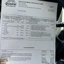 Executive Magic Auto Care. Tune-up bill for Subaru Forester. Executive Magic Auto Care. Tune-up bill for Subaru Forester.