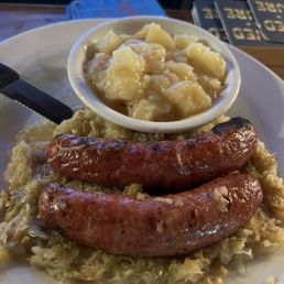 Old style sausage with hot potato salad. This was fantastic.