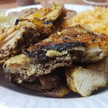 Mr Pollo - Half chicken plate with rice and refried beans.  Excellent! - Mexican Near Me - Forest Hill, Texas