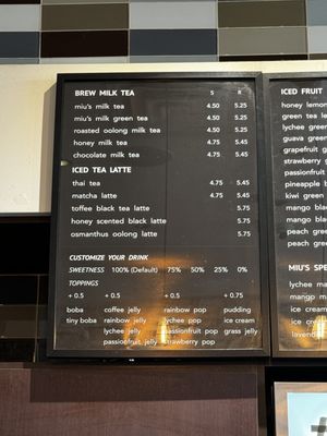Menu photo 2 Miu's Tea Miami, FL