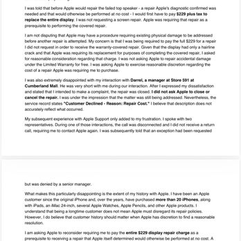 Apple Cumberland Mall - Full explanation and complaint. - Computers Near Me - Atlanta, Georgia