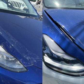McQueens Collision Center - 2022 Tesla Model Y Hood & Bumper Replaced & Painted - Body Shops Near Me - Spring Valley, California McQueens Collision Center - 2022 Tesla Model Y Hood & Bumper Replaced & Painted - Body Shops Near Me - Spring Valley, California