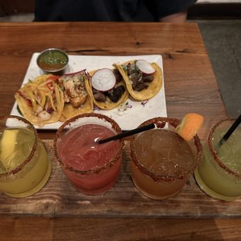 Sol Agave - Margarita flight taco appetizer - New Mexican Cuisine Near Me - Los Angeles, California Sol Agave - Margarita flight taco appetizer - New Mexican Cuisine Near Me - Los Angeles, California