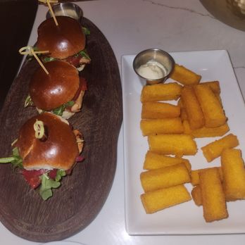 Fogo de Chão - Spiced chicken Sliders and Crispy polenta. - Brazilian Near Me - Elmhurst, New York