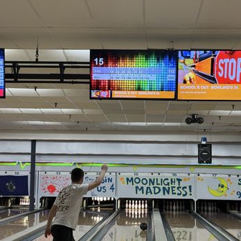 Family Fun Bowling Center - Lanes and Score Screen - Amusement Parks Near Me - Bangor, Maine Family Fun Bowling Center - Lanes and Score Screen - Amusement Parks Near Me - Bangor, Maine