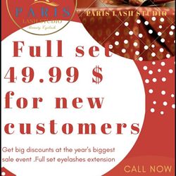 Paris Lash Studio - Full set Eyes lash 49.99$ for New Clients