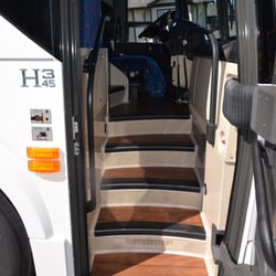 CVS Tours - Entrance stairs for CVS Tours - Prevost H3-45 motor coach