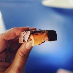 Rocky Mountain Chocolate Factory - Inside my raspberry caramel chocolate- SO GOOD!!