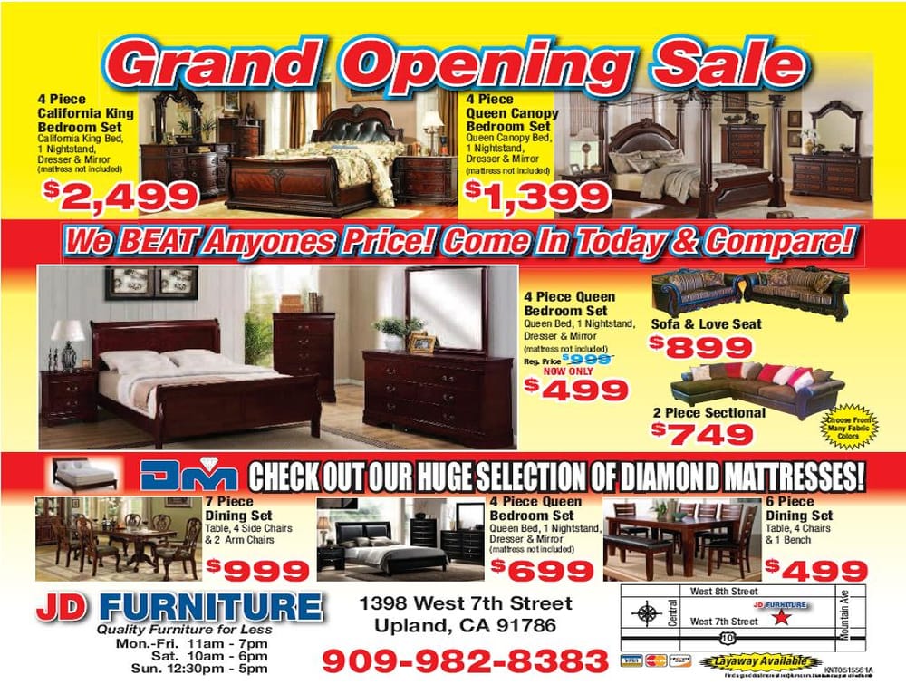 JD FURNITURE 1398 W 7th St, Upland, California Home Decor Phone