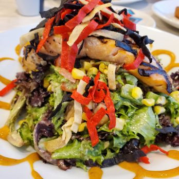Scrambler Cafe - Veggie salad with salmon - Breakfast & Brunch Near Me - Plano, Texas Scrambler Cafe - Veggie salad with salmon - Breakfast & Brunch Near Me - Plano, Texas