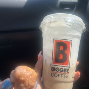 Biggby Coffee - Vanilla latte with cold brew and a donut hole. - Coffee & Tea Near Me - Jacksonville, Florida Biggby Coffee - Vanilla latte with cold brew and a donut hole. - Coffee & Tea Near Me - Jacksonville, Florida