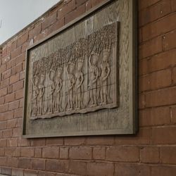 Siam Square - Relief depicting culturally significant moment over a thousand years ago in Thailand.