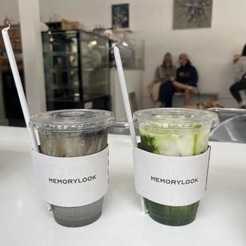 Memorylook - chrome latte (left) and matcha latte (right) - Coffee & Tea Near Me - Los Angeles, California Memorylook - chrome latte (left) and matcha latte (right) - Coffee & Tea Near Me - Los Angeles, California