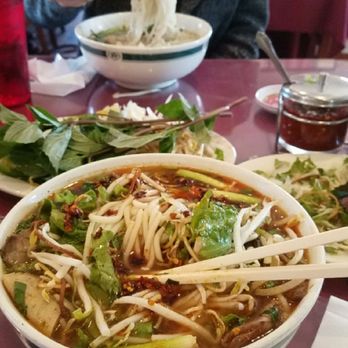 Pho Duy - Mine was the bun bo hue and my friend ordered a bowl of chicken pho. - Vietnamese Near Me - Denver, Colorado Pho Duy - Mine was the bun bo hue and my friend ordered a bowl of chicken pho. - Vietnamese Near Me - Denver, Colorado