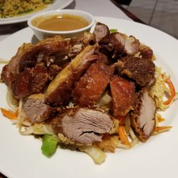 Red Basil Vietnamese Restaurant - Crispy duck with peanut sauce