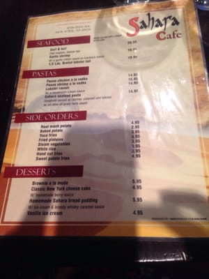 Menu photo 2 Sahara Cafe & Lounge New York, NY Menu photo 2 Sahara Cafe & Lounge New York, NY
