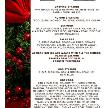 Cafe Sierra - Christmas 2021 Dinner Buffet - Menu & Prices per Person. Wished they had the Donut Bar when we went, hehe! - New American Near Me - Universal City, California