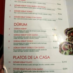 Kilim - Menu page 1