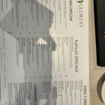 Gloria's Latin Cuisine - Menu - Tex-Mex Near Me - Shenandoah, Texas Gloria's Latin Cuisine - Menu - Tex-Mex Near Me - Shenandoah, Texas