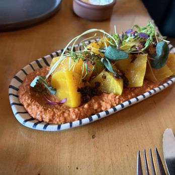 Mirra - Beet salad + muhammara - Mexican Near Me - Chicago, Illinois